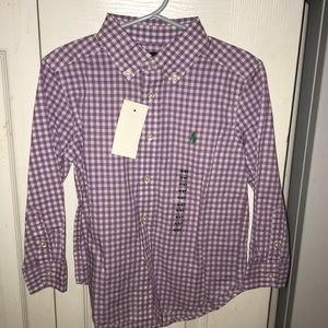 Never worn, boys long sleeved button down